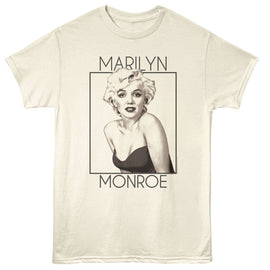Marilyn Monroe-Marilyn Monroe Rectangle-Natural Adult S/S T-Shirt - Natural