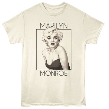 Marilyn Monroe-Marilyn Monroe Rectangle-Natural Adult S/S T-Shirt - Natural