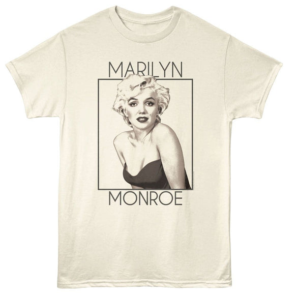 Marilyn Monroe-Marilyn Monroe Rectangle-Natural Adult S/S T-Shirt - Natural