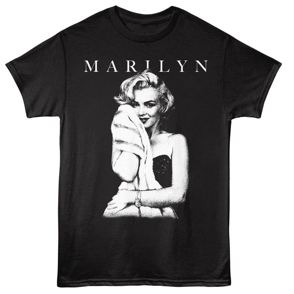 Marilyn Monroe-Marilyn Monroe Soft Hug-Black Adult S/S T-Shirt - Black