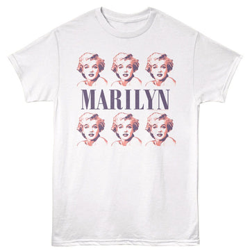 Marilyn Monroe-Marilyn Monroe Repeat-White Adult S/S T-Shirt - White
