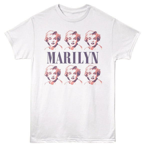 Marilyn Monroe-Marilyn Monroe Repeat-White Adult S/S T-Shirt - White
