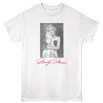 Marilyn Monroe-Marilyn Monroe Blanket-White Adult S/S T-Shirt - White