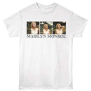 Marilyn Monroe-Marilyn Monroe Three Photos Outdoors-White Adult S/S T-Shirt - White