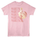 Marilyn Monroe-Marilyn Monroe Swept Skirt Repeat-Light Pink Adult S/S T-Shirt - Light Pink
