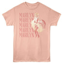 Marilyn Monroe-Marilyn Monroe Swept Skirt Repeat-Peach Adult S/S T-Shirt - Peach