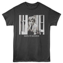 Marilyn Monroe-Marilyn Monroe Looking Out Window-Smoke Adult S/S T-Shirt - Smoke