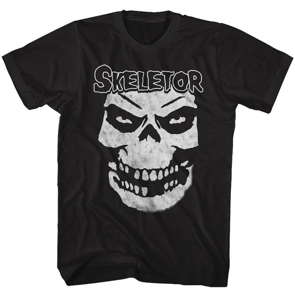 Masters Of The Universe-Skeletor Face-Black Adult S/S T-Shirt - Black