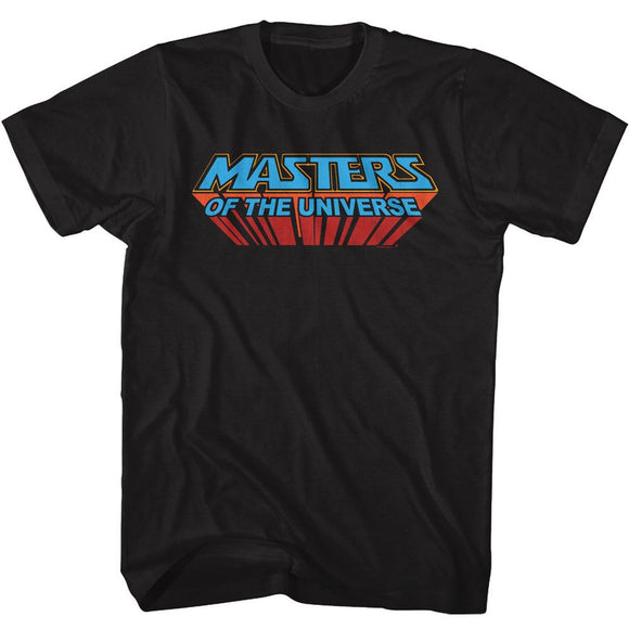 Masters Of The Universe-Motu Retro Logo-Black Adult S/S T-Shirt - Black