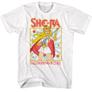Masters Of The Universe-Motu She Ra Square-White Adult S/S T-Shirt - White