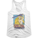 Masters Of The Universe-Motu Pastel Sword-White Ladies Slimfit Racerback-S - White
