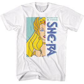 Masters Of The Universe-Motu She Ra Crop-White Adult S/S T-Shirt - White