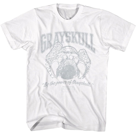 Masters Of The Universe-Motu Grayskull Collegiate-White Adult S/S T-Shirt - White