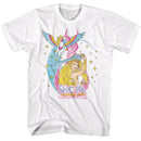 Masters Of The Universe-Motu She Ra Swiftwind Stars-White Adult S/S T-Shirt - White