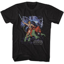 Masters Of The Universe-Motu Battlecat Charge-Black Adult S/S T-Shirt - Black
