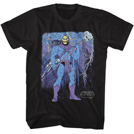Masters Of The Universe-Motu Skeletor And Skull Mountain-Black Adult S/S T-Shirt - Black