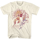 Masters Of The Universe-Motu He Man Skeletor Grayskull-Natural Adult S/S T-Shirt - Natural
