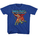 Masters Of The Universe-Ride Into Battle-Royal Youth S/S T-Shirt-Xs (5-6) - Royal