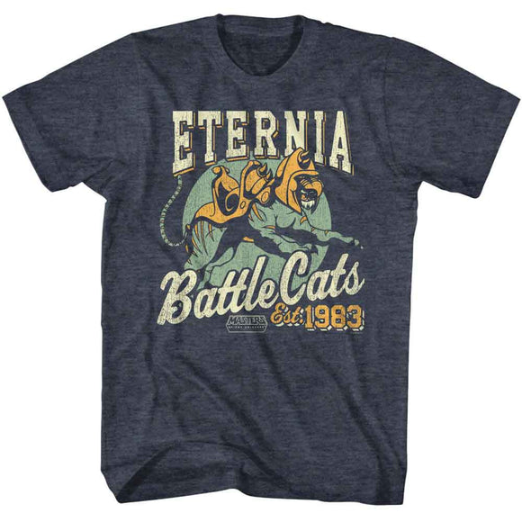 Masters Of The Universe-Motu Eternia Battlecats 2-Navy Heather Adult S/S T-Shirt - Navy Heather
