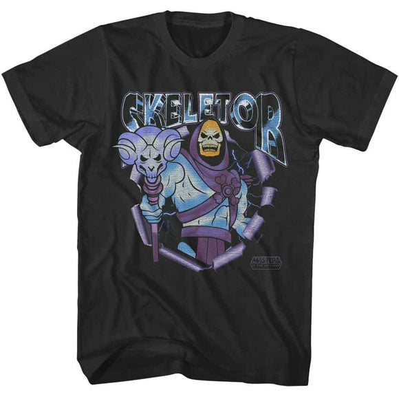 Masters Of The Universe-Motu Skeletor Breakthrough-Black Adult S/S T-Shirt - Black