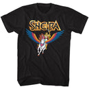 Masters Of The Universe-Shera And Swiftwind-Black Adult S/S T-Shirt - Black