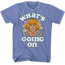 Masters Of The Universe-Whats Going On-Light Blue Heather Adult S/S T-Shirt - Light Blue Heather
