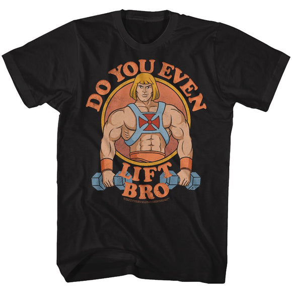 Masters Of The Universe-U Even Lift-Black Adult S/S T-Shirt - Black