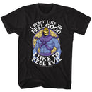 Masters Of The Universe-Feel Evil-Black Adult S/S T-Shirt - Black