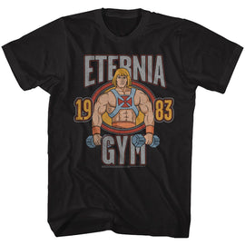 Masters Of The Universe-He Man Gym-Black Adult S/S T-Shirt - Black