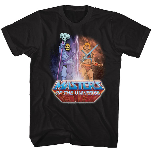 Masters Of The Universe-Lightning-Black Adult S/S T-Shirt - Black
