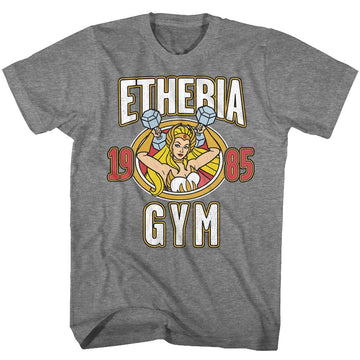 Masters Of The Universe-Etheria Gym-Graphite Heather Adult S/S T-Shirt - Graphite Heather