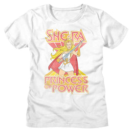 Masters Of The Universe-She-Rah-White Ladies S/S T-Shirt - White