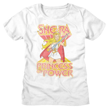 Masters Of The Universe-She-Rah-White Ladies S/S T-Shirt - White
