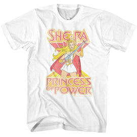 Masters Of The Universe-She Ra-White Adult S/S T-Shirt - White