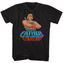 Masters Of The Universe-Greatest Dad-Black Adult S/S T-Shirt - Black