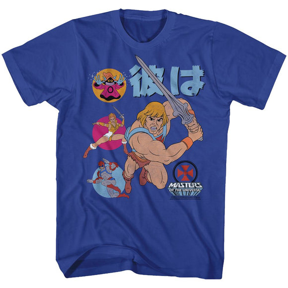 Masters Of The Universe-He-Man Japan-Royal Adult S/S T-Shirt - Royal