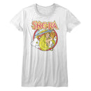 Masters Of The Universe-Rainbow Sword-White Ladies S/S T-Shirt - White