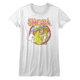 Masters Of The Universe-Rainbow Sword-White Ladies S/S T-Shirt - White