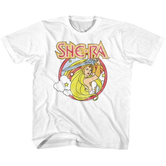Masters Of The Universe-Rainbow Sword-White Youth S/S T-Shirt (7-8) - White