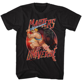 Masters Of The Universe-Metal Of The Universe-Black Adult S/S T-Shirt - Black