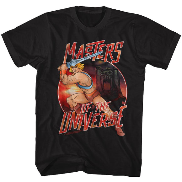 Masters Of The Universe-Metal Of The Universe-Black Adult S/S T-Shirt - Black