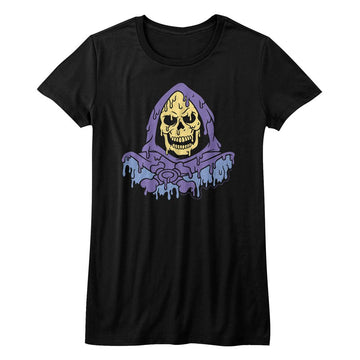 Masters Of The Universe-Melty Skeletor-Black Ladies S/S T-Shirt - Black