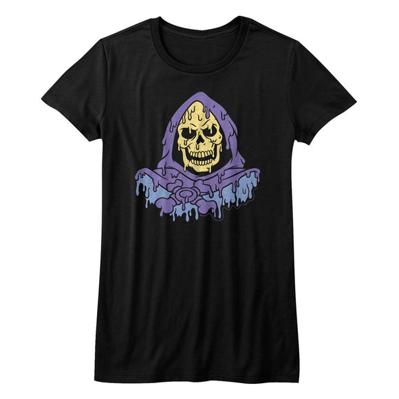Masters Of The Universe-Melty Skeletor-Black Ladies S/S T-Shirt - Black