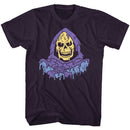 Masters Of The Universe-Motu Melty Skeletor-Black Adult S/S T-Shirt - Black