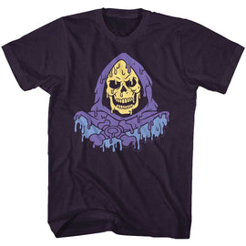 Masters Of The Universe-Motu Melty Skeletor-Black Adult S/S T-Shirt - Black