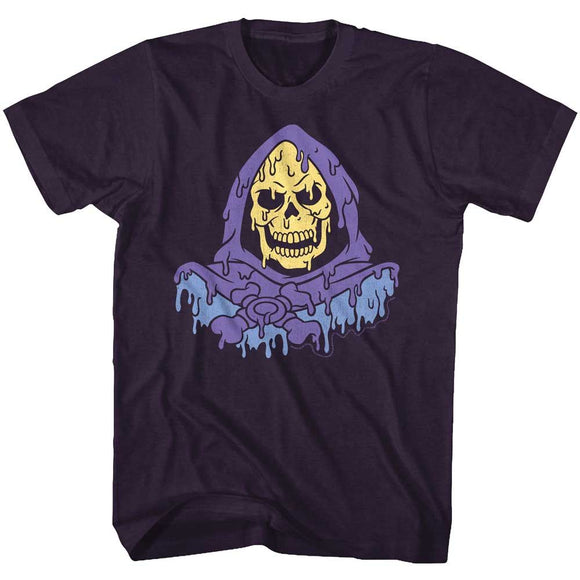 Masters Of The Universe-Motu Melty Skeletor-Black Adult S/S T-Shirt - Black