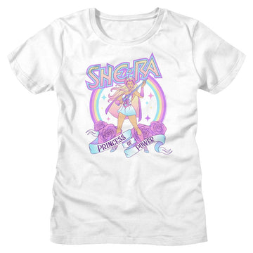 Masters Of The Universe-Pastel Goodness-White Ladies S/S T-Shirt - White
