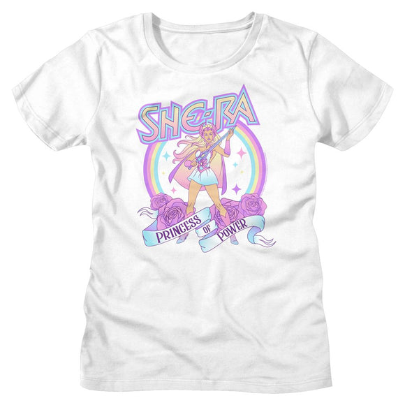 Masters Of The Universe-Pastel Goodness-White Ladies S/S T-Shirt - White