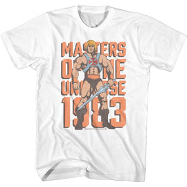 Masters Of The Universe-Motu 1983-White Adult S/S T-Shirt - White