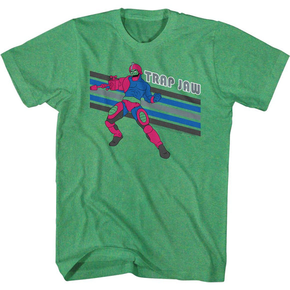 Masters Of The Universe-Trap Jaw-Kelly Heather Adult S/S T-Shirt - Kelly Heather